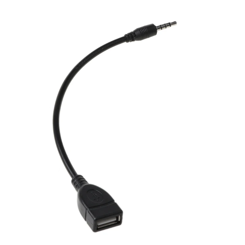 Портативный кабель-преобразователь 3,5 мм в USB, подключение к интерфейсу Aux автомобиля и U-диска