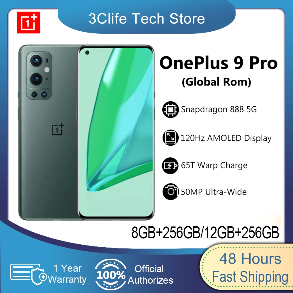 Смартфон OnePlus 9 Pro телефон с глобальной прошивкой Snapdragon 888 120 Гц жидкий дисплей 2 0