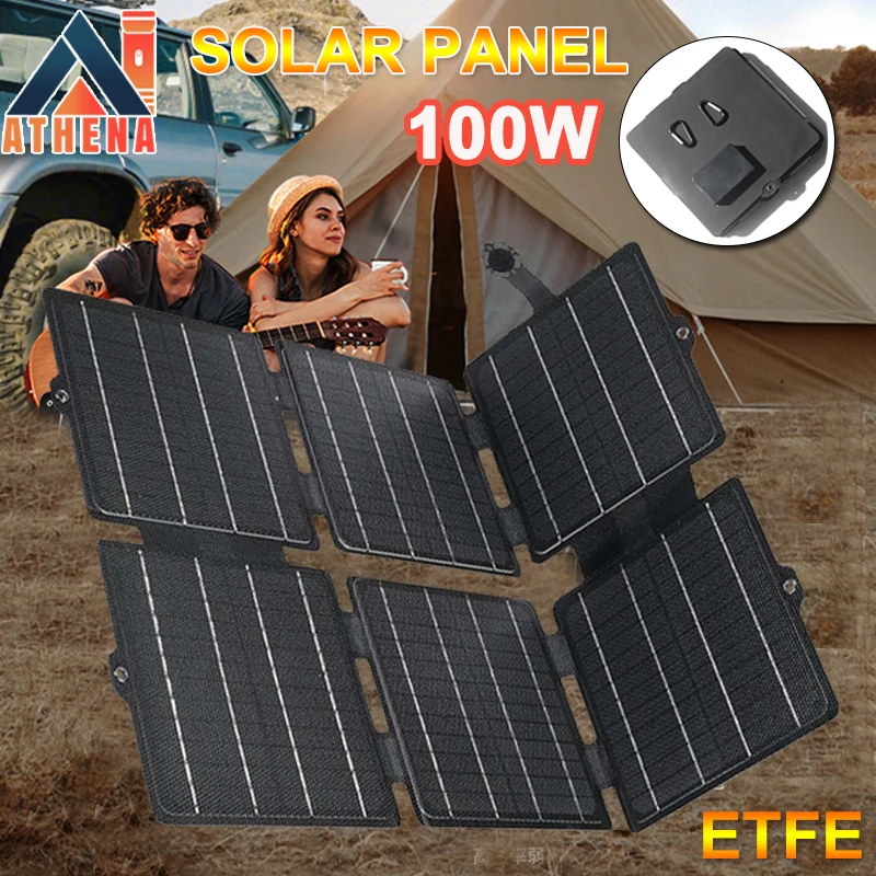 

ETFE Solar Panel 100W 5V/12V High Efficiency Solar Cells for Outdoor Camping Portable Sunpower Solar Charger for Cell Phone Ipad