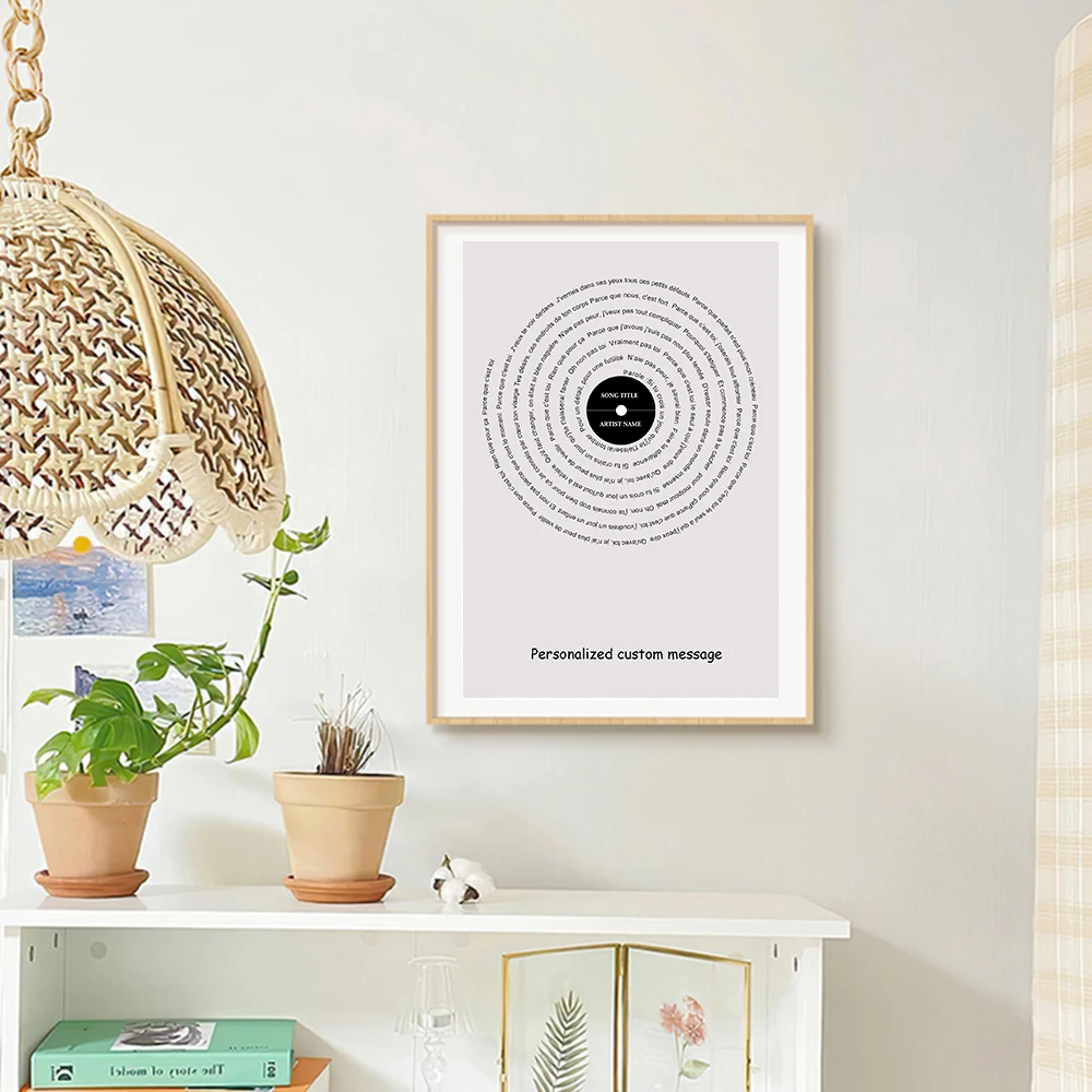 Изготовленная на заказ песня персонализированный музыкальный постер