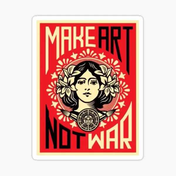 

5 шт. наклеек для украшения чемодана Make Art Not War Marianne