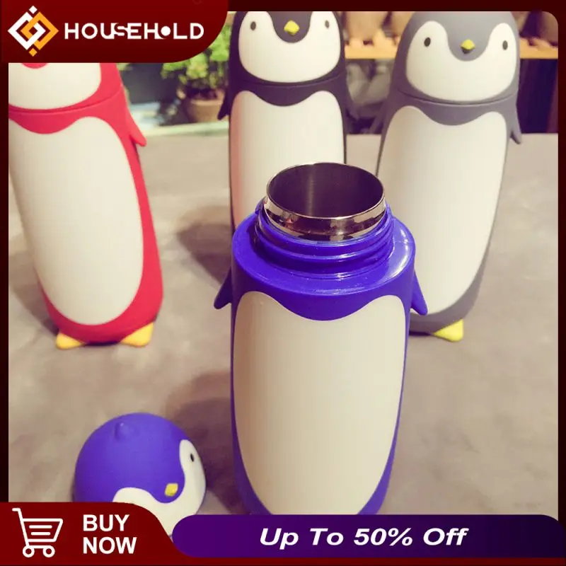 

Cute Penguin Stainless Steel Personalized Thermos Mug For Children And Students Water Bottles