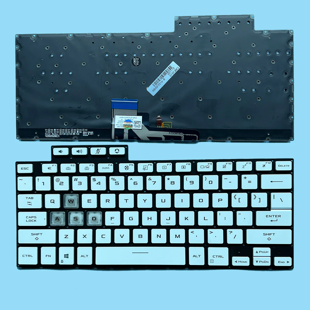 

Белая клавиатура FX516 США для ноутбука ASUS TUF AIR F15 FA516 FX516PR FX516P FX516PM FX516PE с подсветкой 0KNR0-261BUS00 V202526CS1
