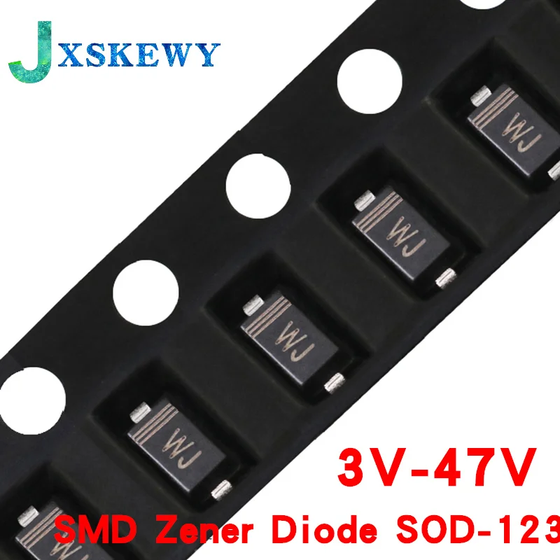 100 шт. SMD Диод Зенера SOD-123 BZT52C11 WG BZT52C12 WH BZT52C13 WI BZT52C15 WJ BZT52C16 WK BZT52C18 WL BZT52C20 WM BZT5222 WN