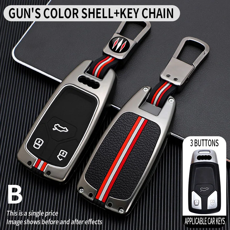 

Чехол для автомобильного ключа из цинкового сплава для Audi A4 B9 A5 A6L A6 S4 S5 S7 8W Q7 4M Q5 TT TTS RS Coupe, аксессуары для стайлинга