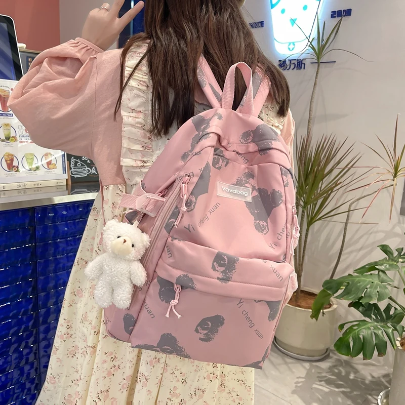 

Middle school backpack female INS Korean version of high school students backpack 2022 new grade five and six backpack
