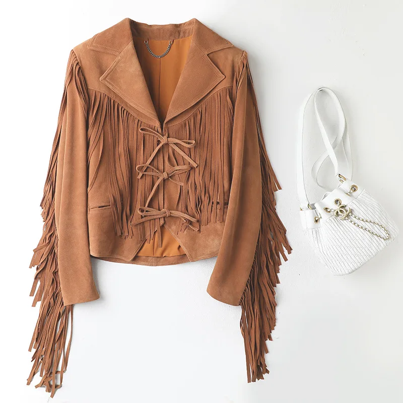 Женская короткая мотоциклетная куртка из натуральной овечьей кожи с флисовой