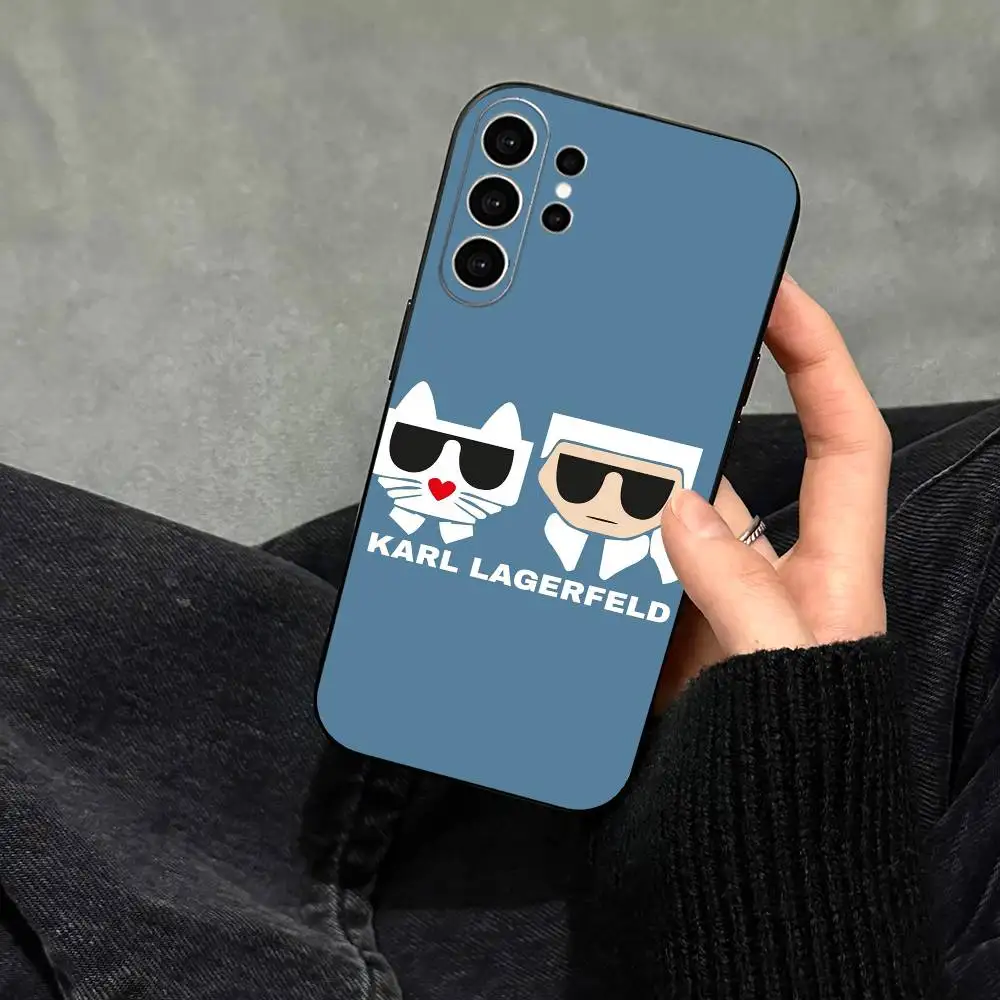 Чехол для телефона K-Karls Lagerfelds Cat Gift для Samsung S25, S24, S21, S22, S23, S30, Ultra, S20, Plus, FE, мягкий силиконовый, черный (art.: 3920dc72f29db) - 3920dc72f29db