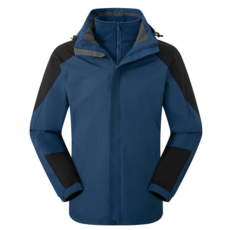 

Running Jacket Detachable Men's and Women's Outdoor Plus Velvet Thickening Warm Winter Clothes Mountaineering Ski Clothing Suit