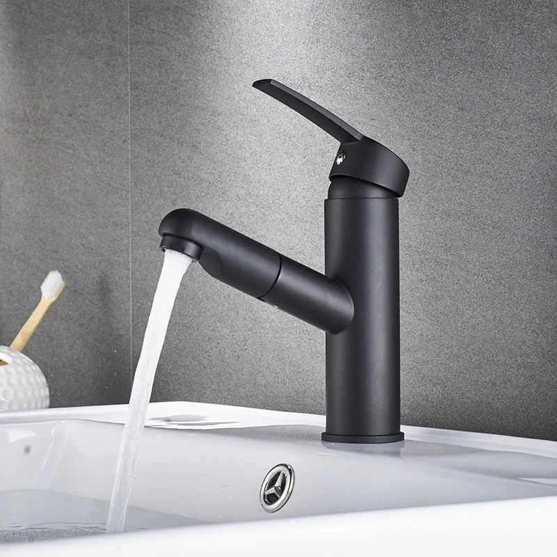 single handle bathroom basin faucets coldhot mixer basin sink tap black water kitchen faucet bathroom accessories free global shipping