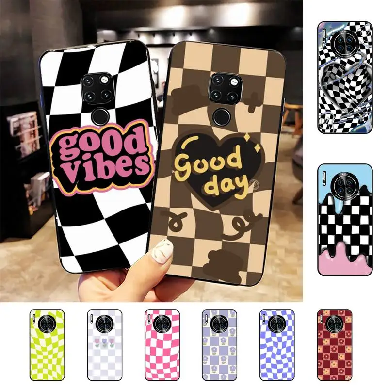 

Checkerboard Phone Case For Huawei Mate 10 20 30 40 50 lite pro Nova 3 3i 5 6 SE 7 pro 7SE