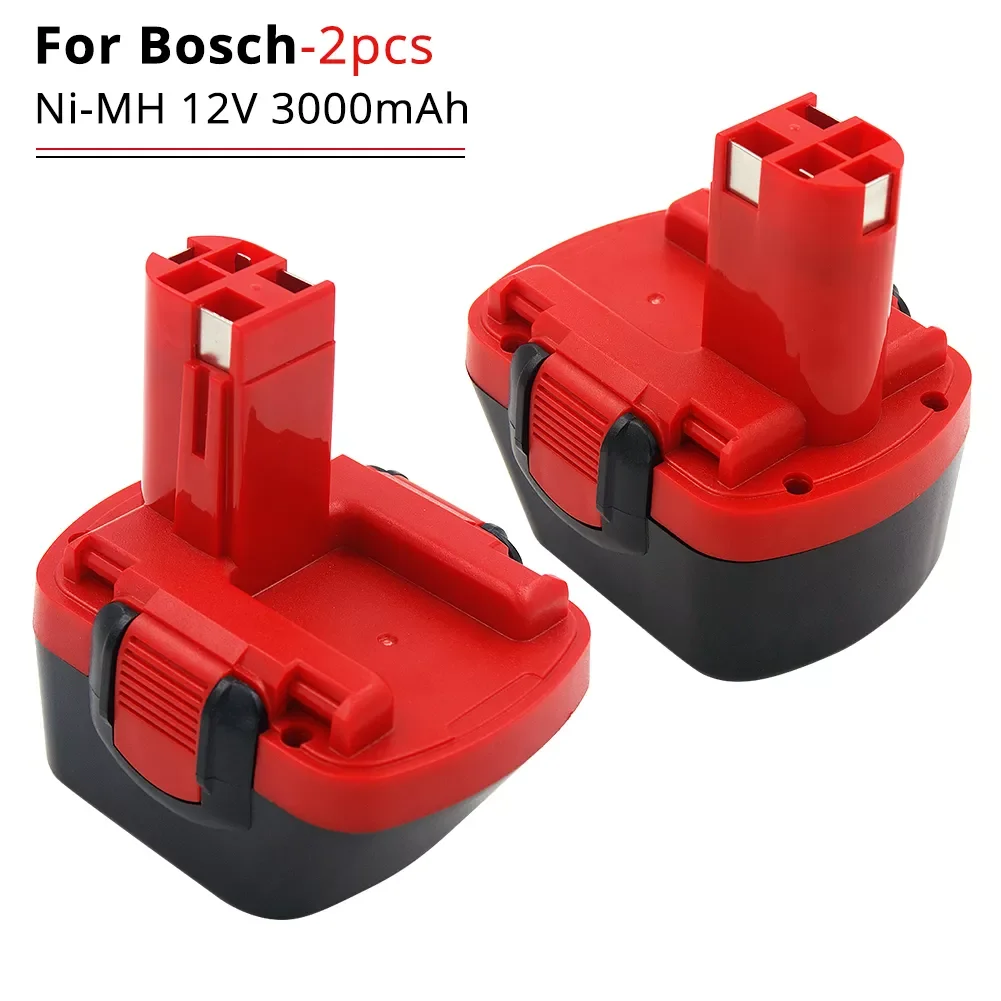 

2pcs/lot 3000mAh 12V NiMH Rechargeable Battery for Bosch BAT043 BAT045 BAT046 BTA120 BAT139 GSR 12 VE-2 PSR 12VE-2 GLI 12V