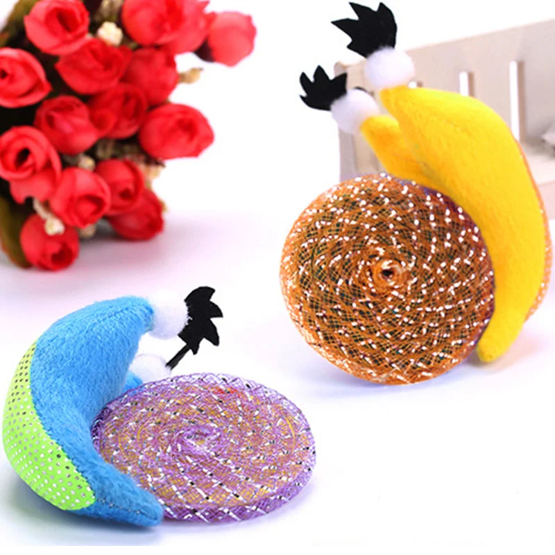 

Pet Toy Cat Cute Plush Toy Scratch Toys Snail Shape Cat Interactive Toy Grinding Claw Cat Toys Cat Supplies Cat Accessories