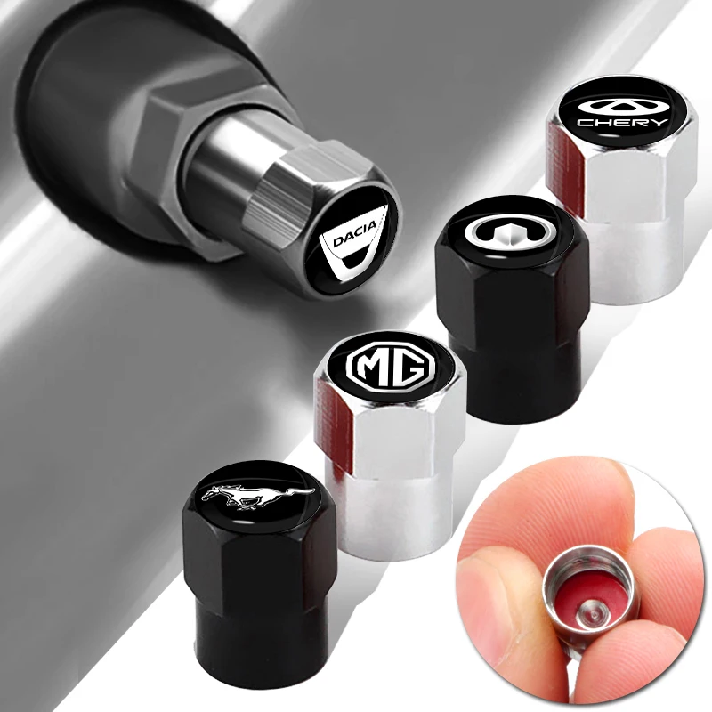 

4pcs Car Tire Valve Stems Cap Waterproof Cover for Seat Leon 5f 6l 1p Fr Ibiza 6j Mk1 Mk2 Mk3 Altea Alhambra Car Accessories
