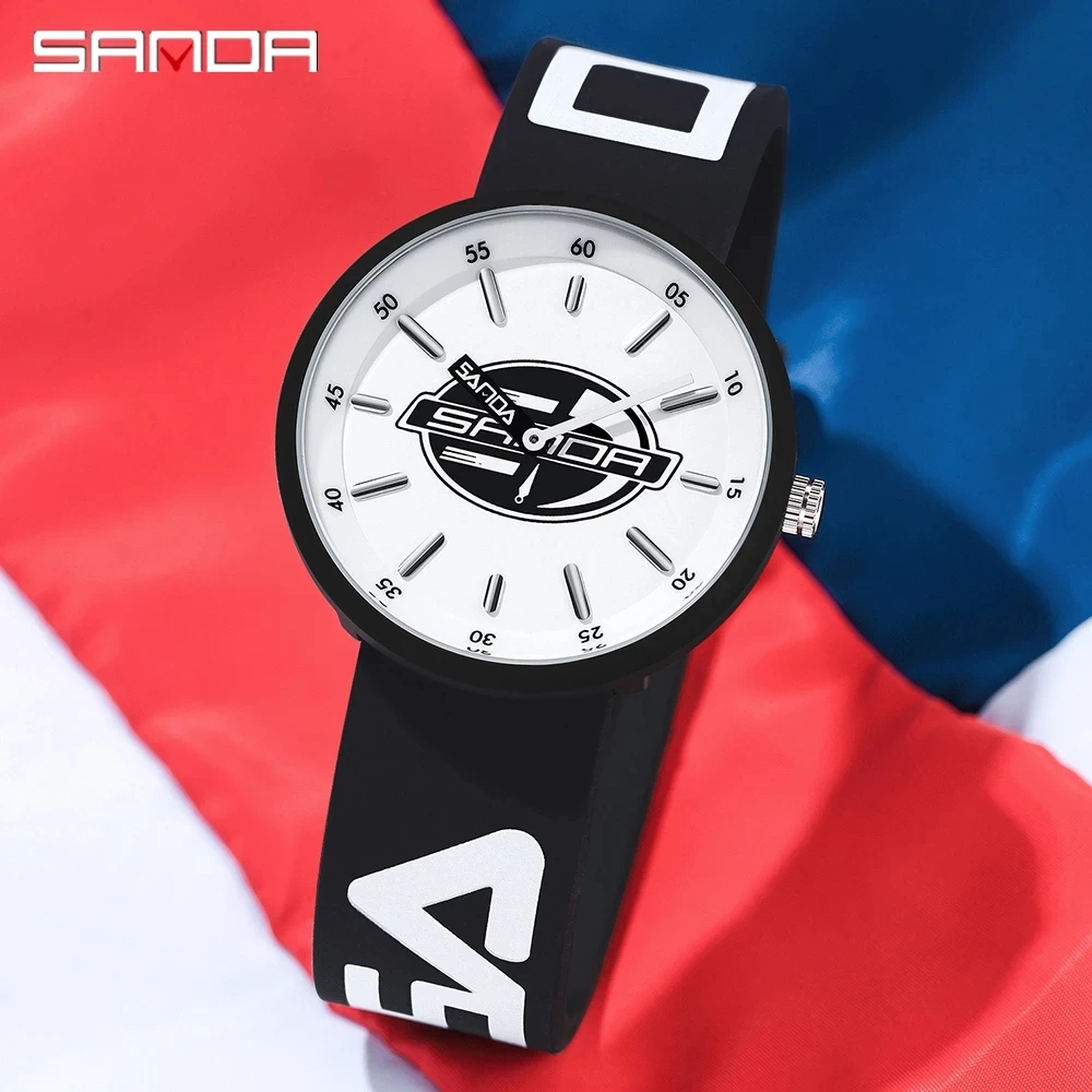 New SANDA 3211 Fashion Men's Watches Simple Casual Style Man Waterproof Wrist Watch For Men Women Boy Clock relogio masculino