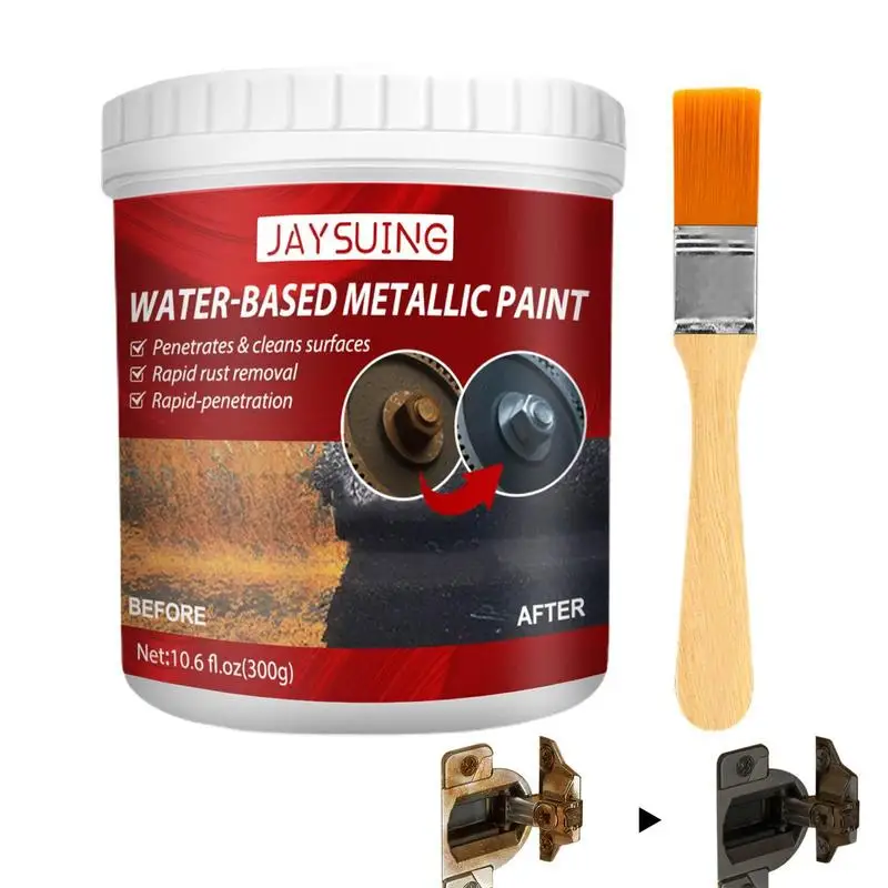 

Water Based Rust Remover 300g Rust Remover Paint With Brush Rust Converter Paint Effective Car Rust Removal For Garage Car Sink