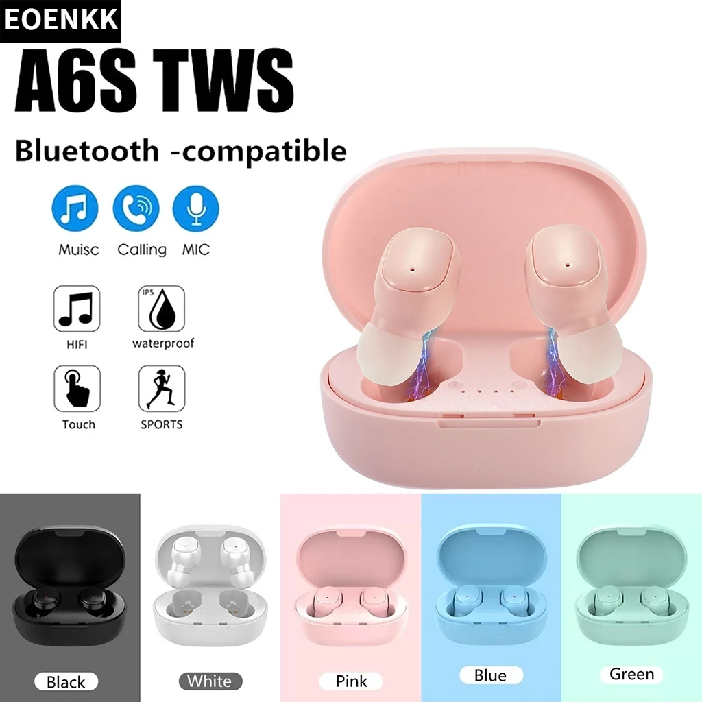 TWS-стереонаушники A6S оригинальные, с поддержкой Bluetooth