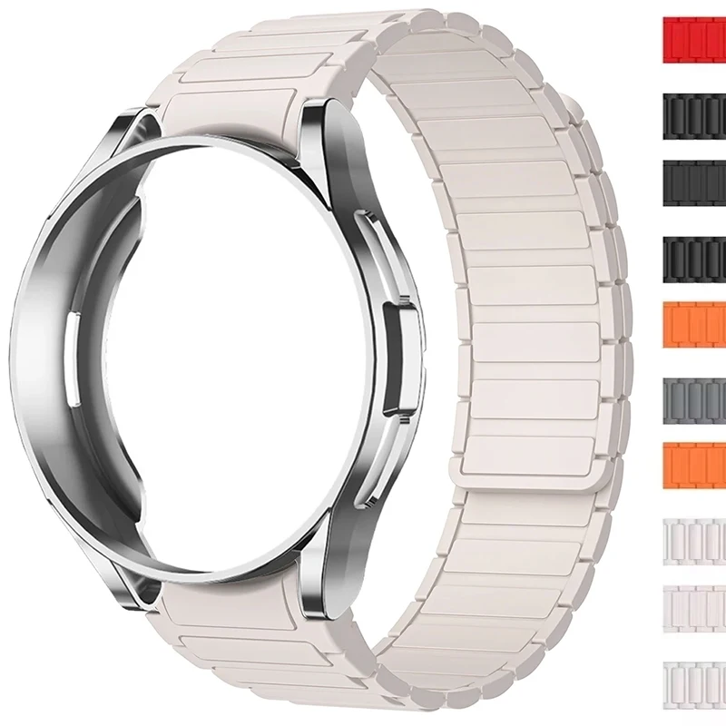 Strap+Case for Samsung Galaxy Watch 6 Classic 43mm 47mm Protector Cover Magnetic Band 7/6 44mm 40mm 5Pro 45mm Bracelet