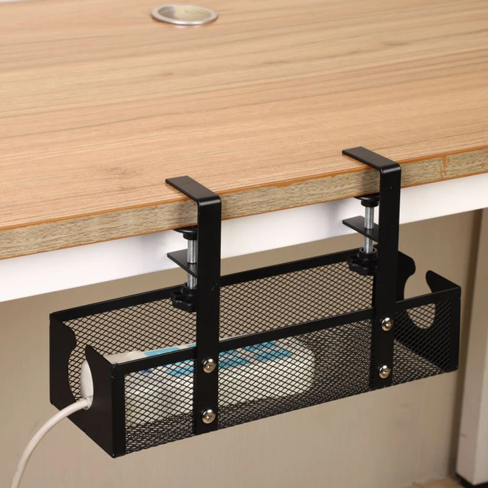Выдвижной металлический кабельный лоток под столом без сверления с зажимом