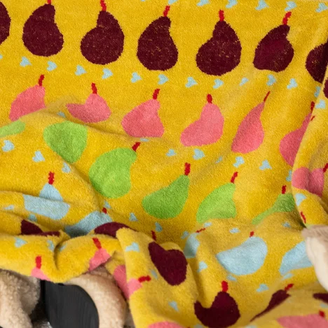 Мягкое хлопковое полотенце для лица с рисунком в виде груш-граффити детское