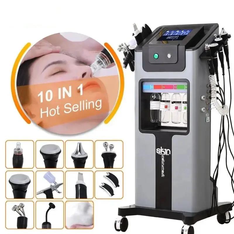 

Multifunction 10 In 1 Hydro Dermabrasion Hydrofacial Machine For Bio Face Lifting Acne Pore Cleaning Wrinkle Remove Aqua Peeling