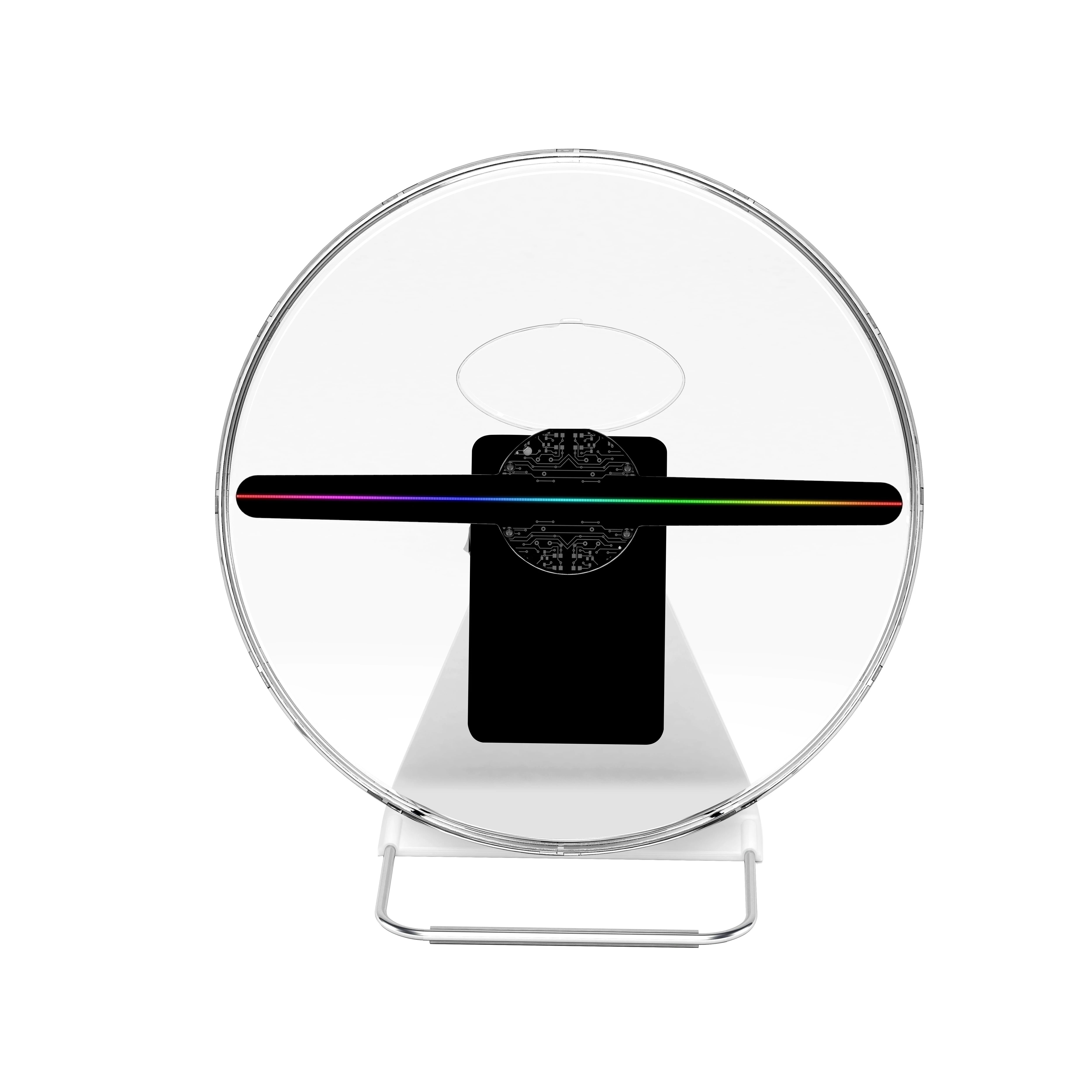 

Rechargeable Table Top Holographic Projector 3D Hologram LED Fan 30cm