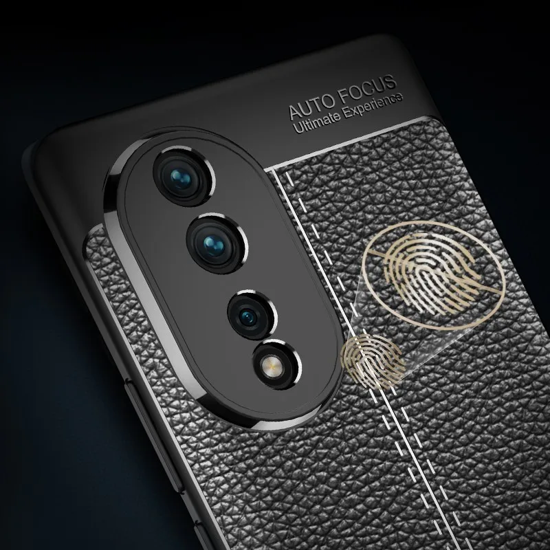 For Honor 80 Cover Leather Soft Silicone Shockproof TPU Bumper Back Cover Honor 80 Phone Case Honor 80
