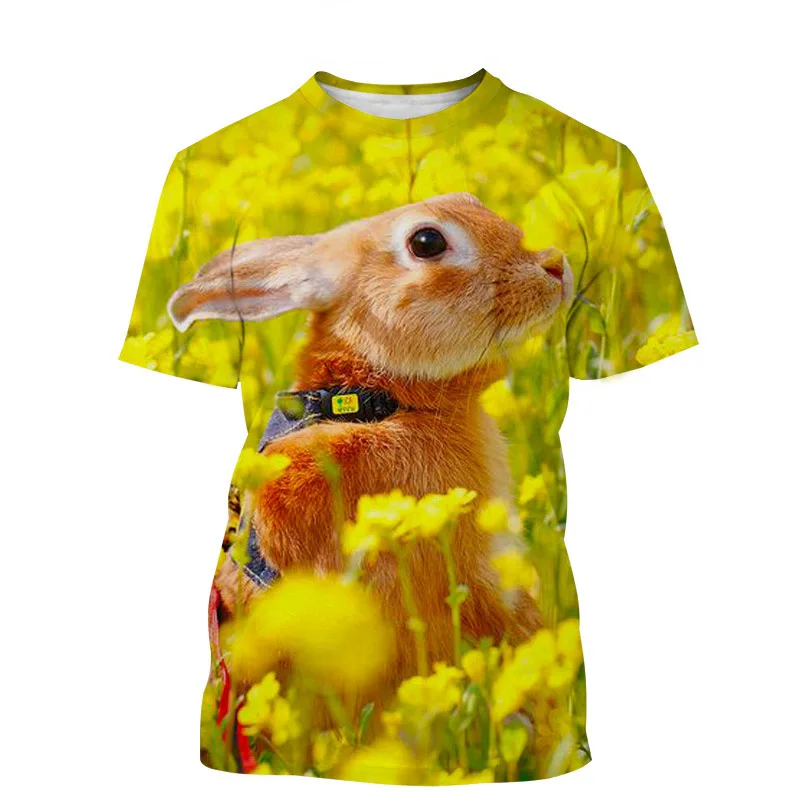 

Summer Easter Bunny 3D Print T-shirt Woman Men Streetwear Fashion New T Shirts Harajuku Y2k Tees Tops Unisex Oversized Clothing