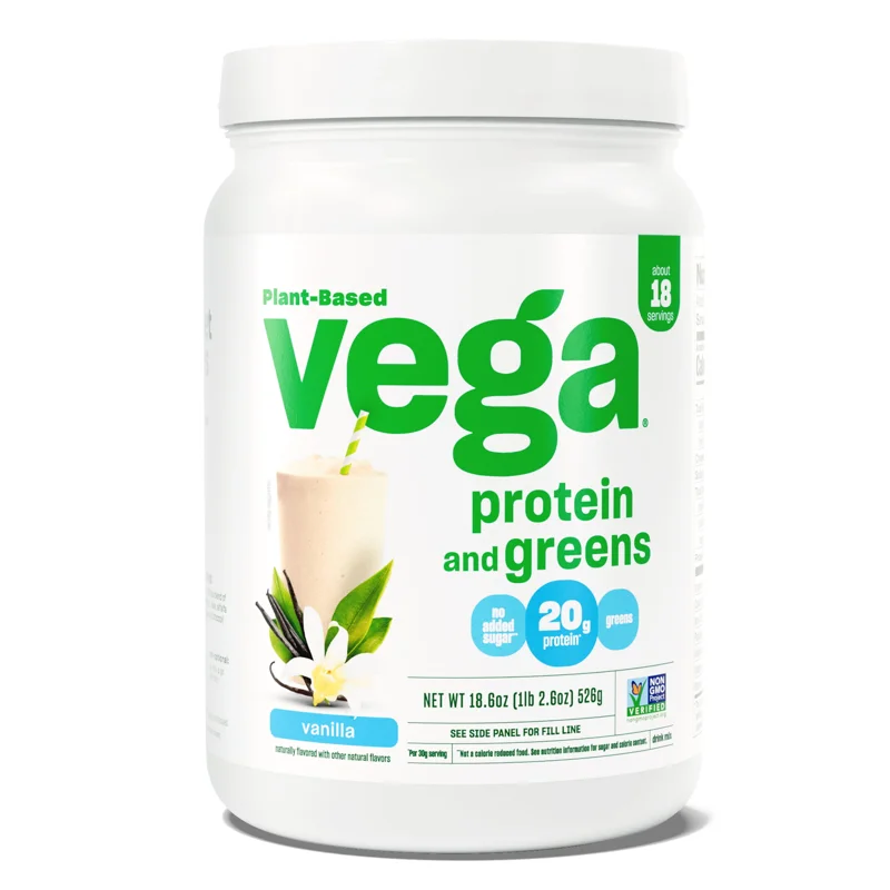 

& Greens, Vanilla, 18 Servings, 20g Protein, Plant Based Vegan Protein Powder