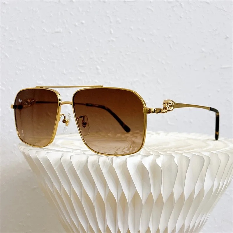 

0351 Glitter Gold Metal Pilot Sunglasses for Women Men Fashion Glasses gafas de sol Designers Sunglasses UV400 Eyewear with Box