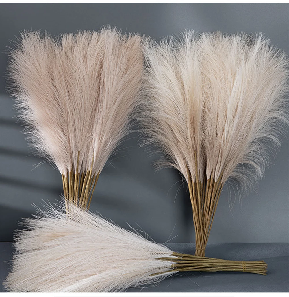 5/10/20PCS Pluizige Pampas Gras Boho Decor Kunstbloem Nep Plant Riet Gesimuleerde Party Bruiloft woondecoratie 42CM