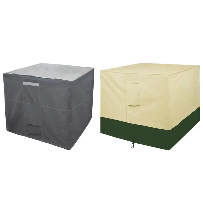 

Central Ac Cover 600D Ac Cover Light Weight Material Weather Resistant Elastic Hem Waterproof AC Equipment For Winter