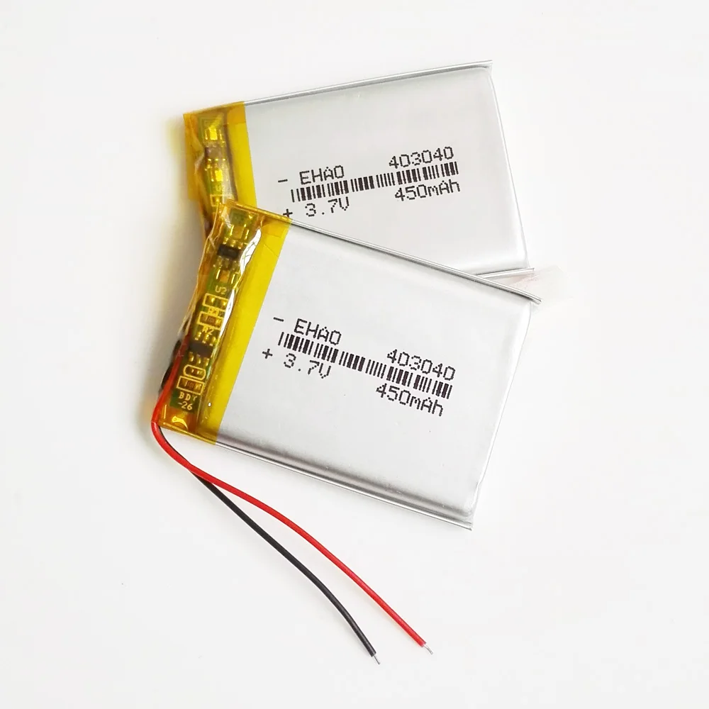 EHAO 403040 3 7 V 450mAh литий-полимерная LiPo аккумуляторная батарея для Mp3 DVD электронной