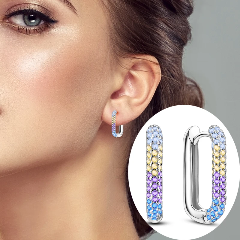 

Classic Treasures With Timeless Charm , Trend Original Earring Round Circle Feather Dangle Fashion Zircon Women Earing Jewelry