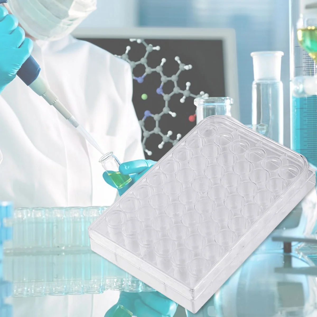 

Tool Tray Petri Dish Clear Cell Culture Microplates Tissue Culture Plate Cell Culture Board Experiment Instrument Tools