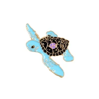turtle animal brooch cartoon cute blue turtle brooch backpack shirt badge
