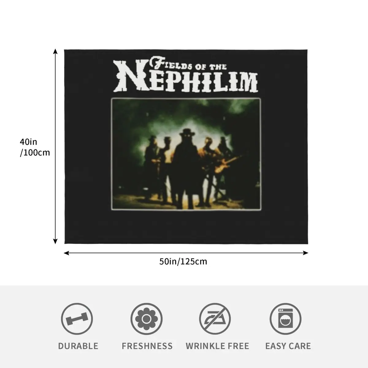 Фото Рубашка Myever Fields Of The Nephilim для мужчин и женщин, изготовленная вручную, с возможностью индивидуального дизайна, незаменимое одеяло-плед №4
