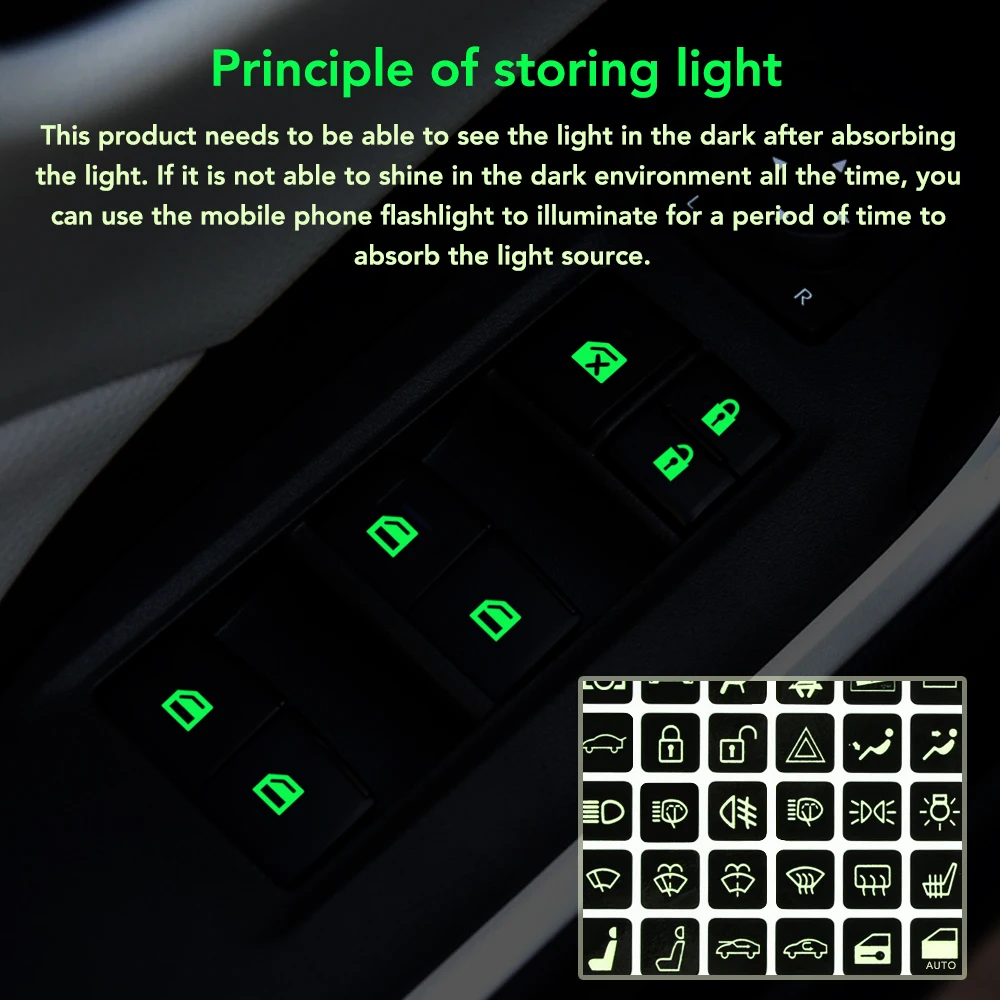 Автомобильная светящаяся многофункциональная наклейка на кнопку для Volvo V40 V50 V60