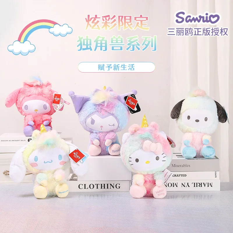 

Sanrio Original Plushies Colorful Unicorn Series Girls Gift Kuromi My Melody Cinnamonroll Hello Kitty Plush Doll Gift For Kids