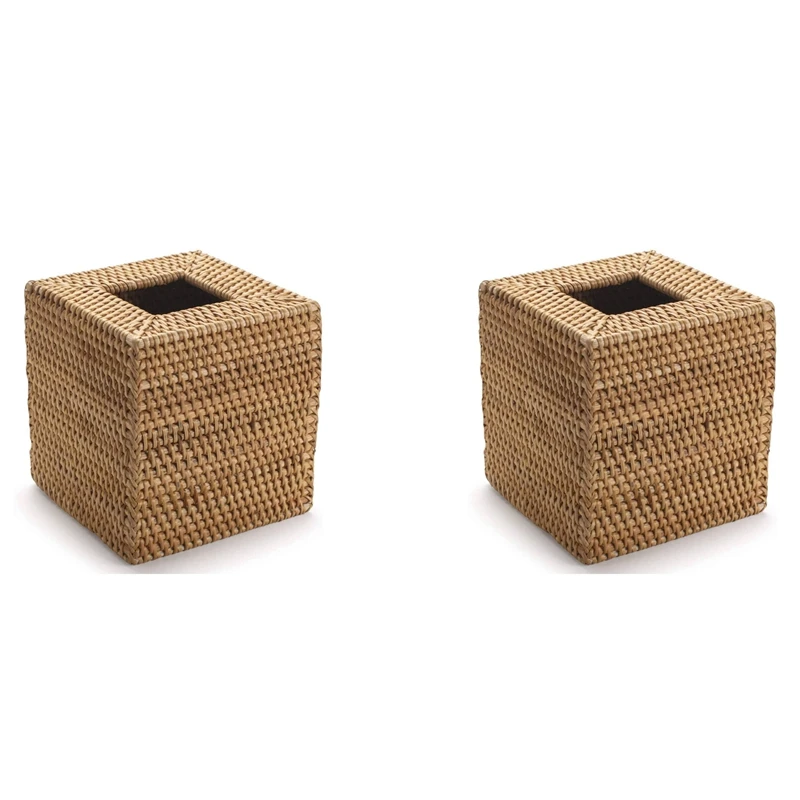 

2 шт., плетеные тканевые салфетки из ротанга, 5,7X5,7X5,7 дюйма