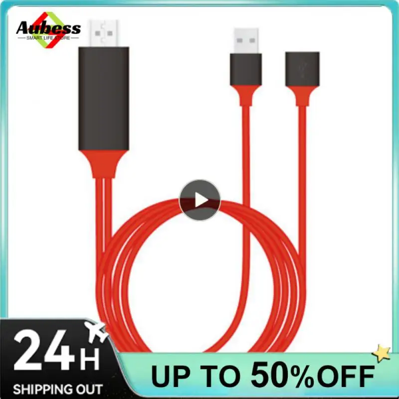 

Universal Av Hd Tv Digital Video 1080p Adapter For Iphone Ipad Android Hree-in-one Usb To HDMI-compatible Smart Converter Cable