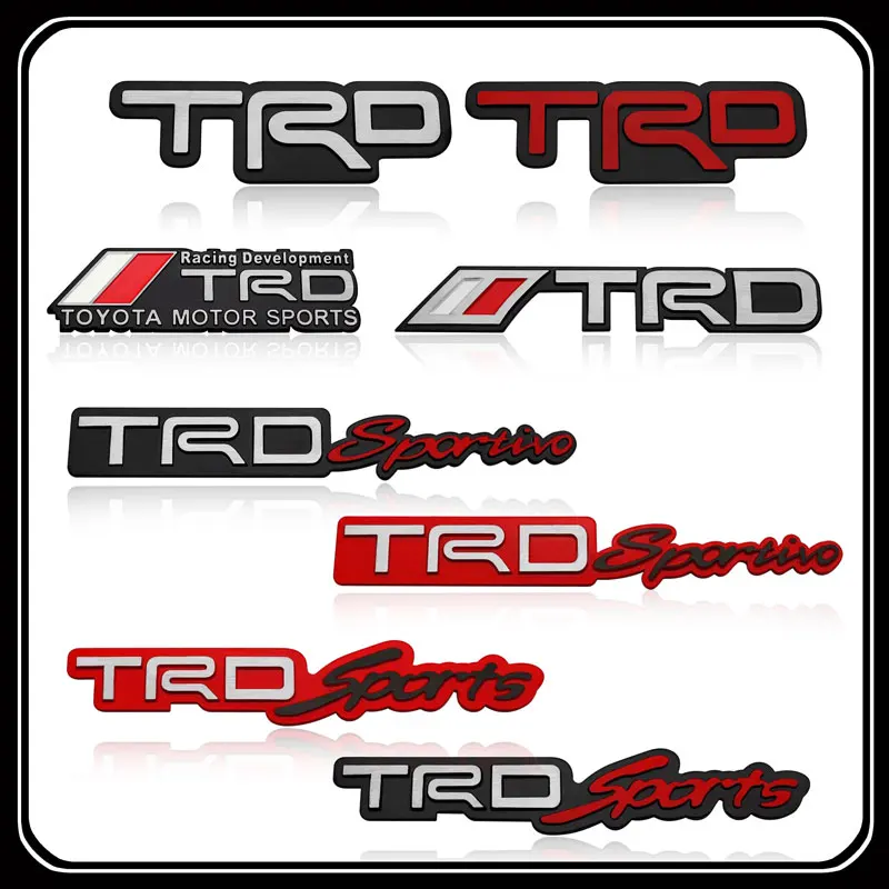 

Sport Styling Thickened Aluminum Car Body Badge Sticker For Toyota TRD Vios Corolla Avensis Yaris Camry 86 RAV4 Car Accessories