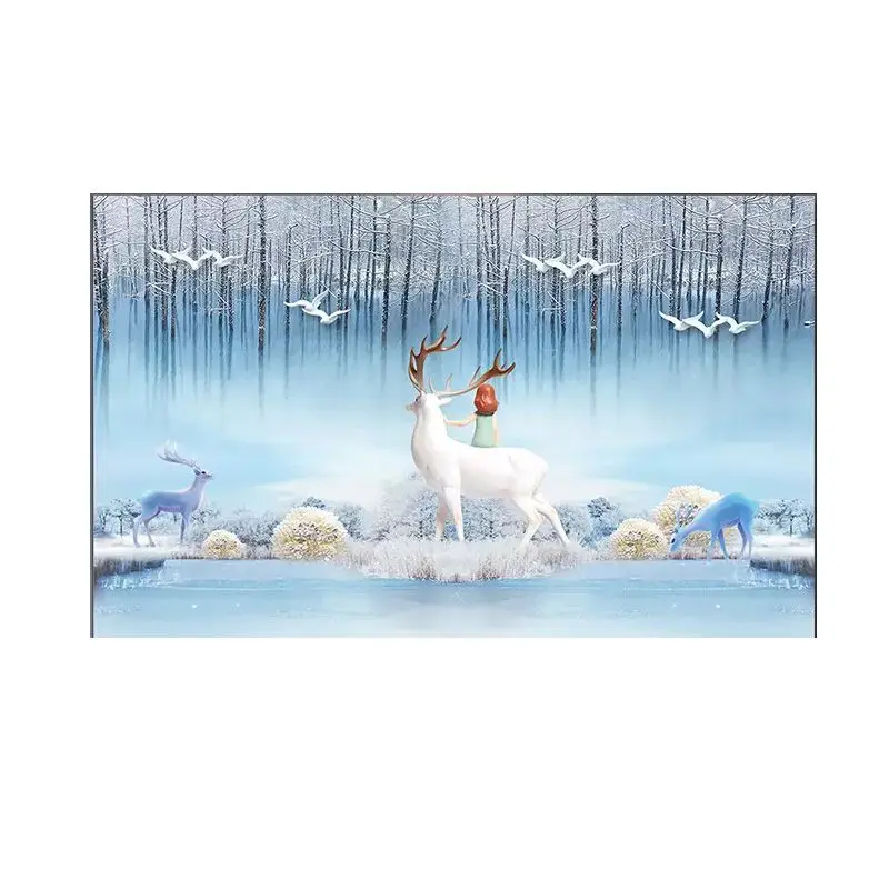 Настенные обои 3D в скандинавском стиле самоклеящиеся водонепроницаемые с