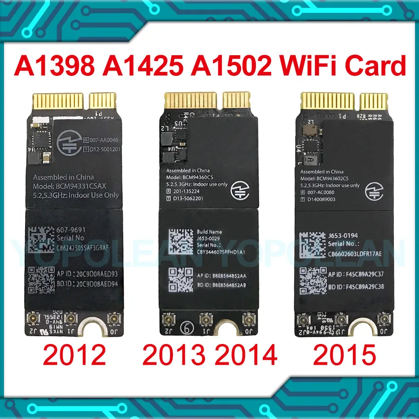 

Оригинальная Wi-Fi карта BCM943602CS для Macbook Pro Retina 13 "15" A1398 A1425 A1502 Wifi карта 2012 2013 2014 2015 лет