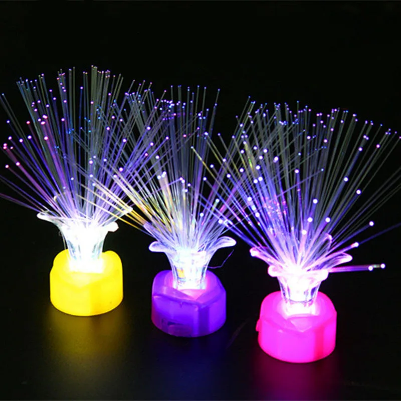 

24pcs Cute LED Fiber Optic Night Light Lamp Colorful Home Birthday Wedding Bar Party Decor Kids Children Toy Gift