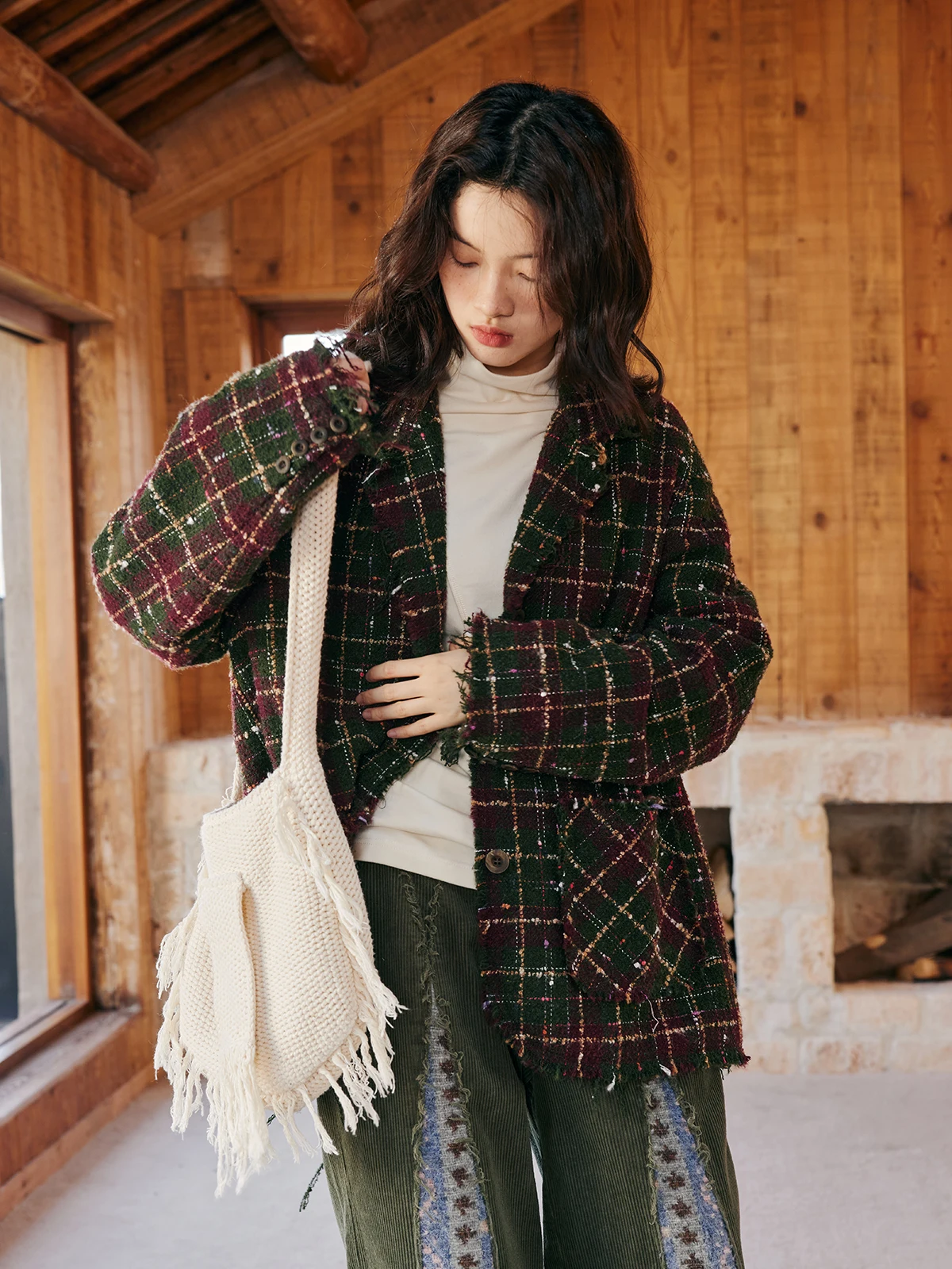 Octopusme Octopus Home Ретро Премиум Рождественская одинаковая шерстяная куртка Осень и