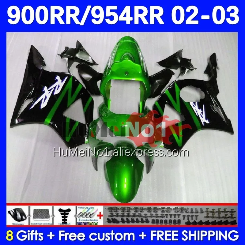 

Корпус обтекателя Для HONDA CBR900RR CBR 900 954 RR CBR900 CC CBR954 RR 45No.4 CBR 954RR 900RR CBR954RR 2002 2003 02 03, зеленый