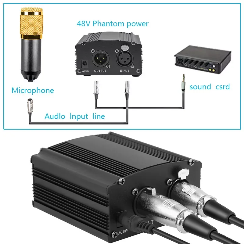 

код для русского языка 48V Phantom Power For BM 800 Condenser Microphone Studio Recording Karaoke Supply Equipment
