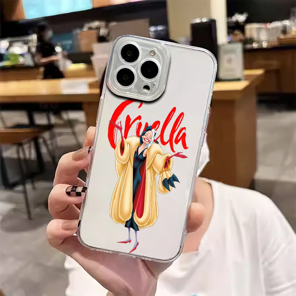MINISO Villains C-Cruella De Vil 101 прозрачный мягкий корпус для iPhone Plus 11 13 12 14 15 16 Pro XS Max