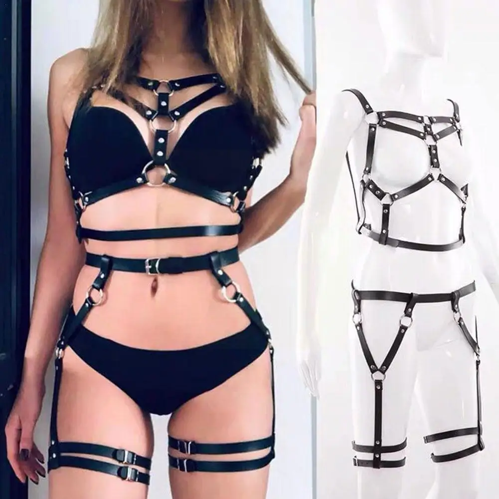 

Женский сексуальный ремень-портупея Harajuku, подвязки с уплотнительными кольцами, регулируемый ремень, искусственная кожа, тонкий аксессуар д...